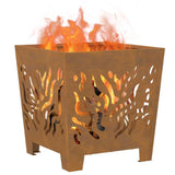 Focolare Marrone 40 x 40 x 40 cm acciaio corten