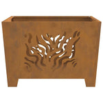 Focolare Marrone 60 x 60 x 40 cm acciaio corten