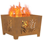 Focolare Marrone 60 x 60 x 40 cm acciaio corten