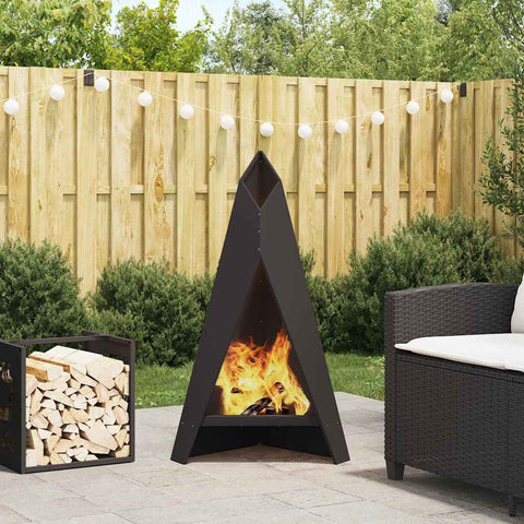 Focolare Nero 58 x 40 x 100 cm Acciaio laminato a freddo