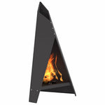 Focolare Nero 58 x 40 x 100 cm Acciaio laminato a freddo