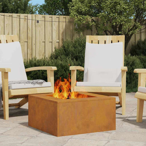 Focolare Marrone 60 x 60 x 30 cm acciaio corten