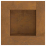 Focolare Marrone 60 x 60 x 30 cm acciaio corten