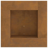 Focolare Marrone 60 x 60 x 30 cm acciaio corten