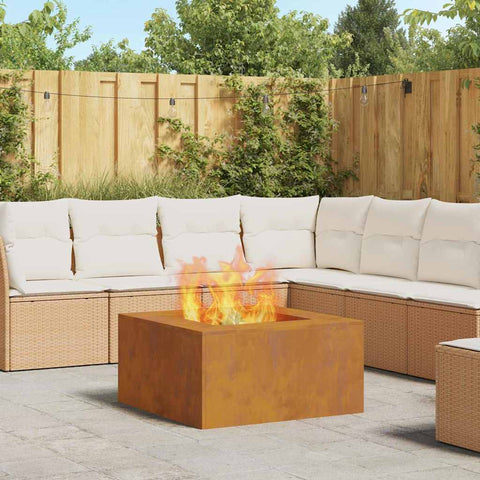 Focolare Marrone 80 x 80 x 40 cm acciaio corten
