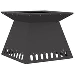 Focolare Nero 48 x 48 x 40 cm Acciaio laminato a freddo