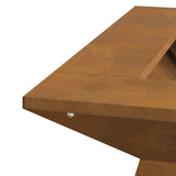 Focolare Marrone 48 x 48 x 40 cm acciaio corten