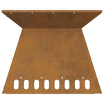 Focolare Marrone 48 x 48 x 40 cm acciaio corten