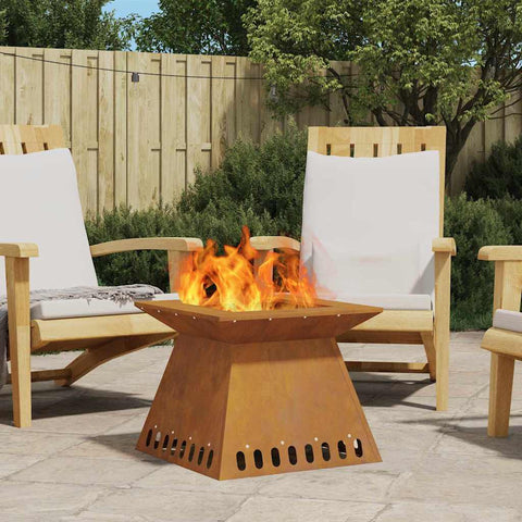 Focolare Marrone 48 x 48 x 40 cm acciaio corten