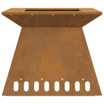 Focolare Marrone 48 x 48 x 40 cm acciaio corten