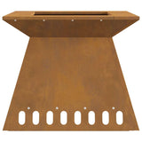 Focolare Marrone 48 x 48 x 40 cm acciaio corten