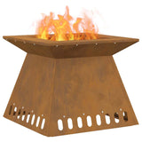 Focolare Marrone 48 x 48 x 40 cm acciaio corten