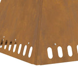 Focolare Marrone 60 x 60 x 50 cm acciaio corten