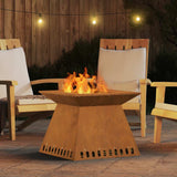 Focolare Marrone 60 x 60 x 50 cm acciaio corten