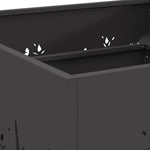 Focolare Nero 60 x 60 x 30 cm Acciaio laminato a freddo
