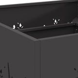 Focolare Nero 60 x 60 x 30 cm Acciaio laminato a freddo