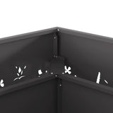 Focolare Nero 60 x 60 x 30 cm Acciaio laminato a freddo