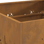 Focolare Marrone 60 x 60 x 30 cm acciaio corten