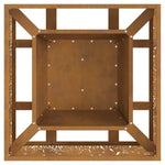 Focolare Marrone 60 x 60 x 30 cm acciaio corten