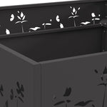 Focolare Nero 80 x 80 x 30 cm Acciaio laminato a freddo