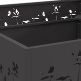 Focolare Nero 80 x 80 x 30 cm Acciaio laminato a freddo