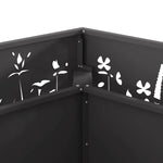 Focolare Nero 80 x 80 x 30 cm Acciaio laminato a freddo