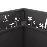 Focolare Nero 80 x 80 x 30 cm Acciaio laminato a freddo