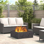 Focolare Nero 80 x 80 x 30 cm Acciaio laminato a freddo