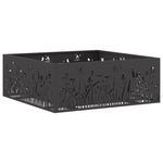 Focolare Nero 80 x 80 x 30 cm Acciaio laminato a freddo