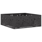 Focolare Nero 80 x 80 x 30 cm Acciaio laminato a freddo