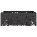 Focolare Nero 80 x 80 x 30 cm Acciaio laminato a freddo