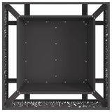 Focolare Nero 80 x 80 x 30 cm Acciaio laminato a freddo