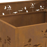 Focolare Marrone 80 x 80 x 30 cm acciaio corten