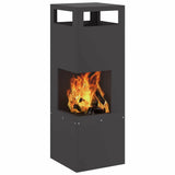 Focolare Nero 35 x 35 x 100 cm Acciaio laminato a freddo