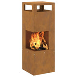 Focolare Marrone 35 x 35 x 100 cm acciaio corten