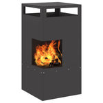 Focolare Nero 50 x 50 x 100 cm Acciaio laminato a freddo