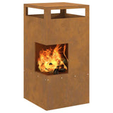 Focolare Marrone 50 x 50 x 100 cm acciaio corten