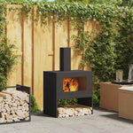 Focolare Nero 60 x 40 x 96 cm Acciaio laminato a freddo