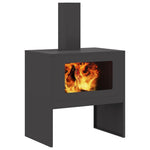 Focolare Nero 60 x 40 x 96 cm Acciaio laminato a freddo