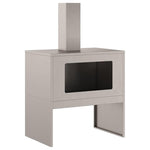Focolare Marrone 60 x 40 x 96 cm acciaio corten