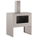 Focolare Marrone 60 x 40 x 96 cm acciaio corten