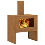 Focolare Marrone 60 x 40 x 96 cm acciaio corten