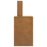 Focolare Marrone 60 x 40 x 96 cm acciaio corten