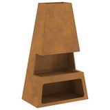 Focolare Marrone 60 x 35 x 100 cm acciaio corten
