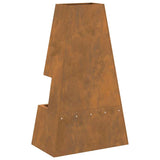 Focolare Marrone 60 x 35 x 100 cm acciaio corten