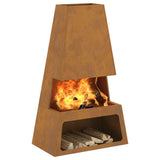 Focolare Marrone 60 x 35 x 100 cm acciaio corten