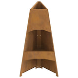 Focolare Marrone 50 x 50 x 95 cm acciaio corten