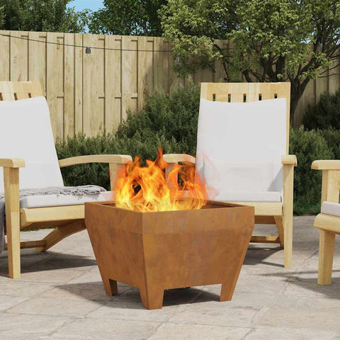 Focolare Marrone 50 x 50 x 38 cm acciaio corten