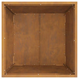 Focolare Marrone 50 x 50 x 38 cm acciaio corten