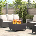 Focolare Nero 80 x 80 x 43 cm Acciaio laminato a freddo